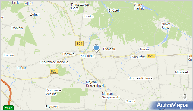 mapa Wola Krasienińska, Wola Krasienińska na mapie Targeo